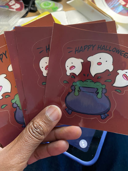 Happy Halloween kiss cut stickers