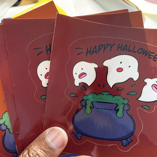 Happy Halloween kiss cut stickers