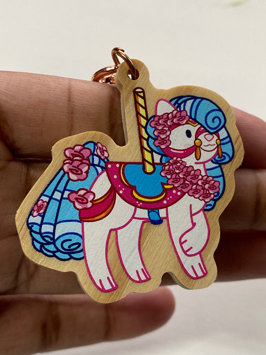 Carousel horse wooden charm