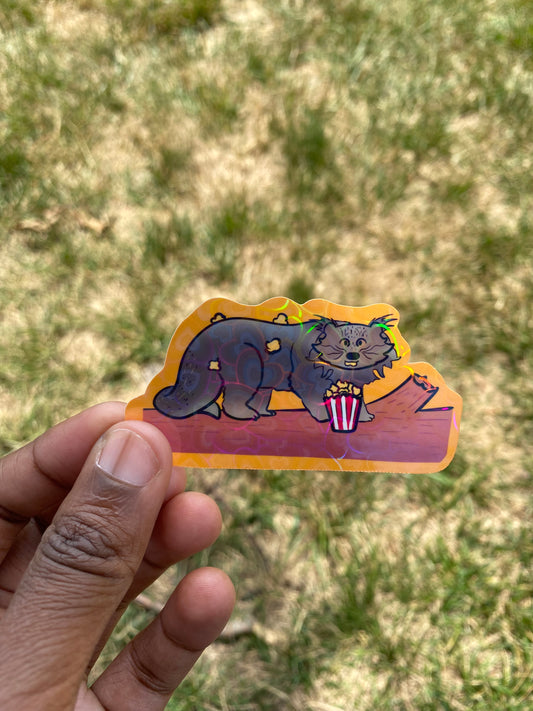 Heart holo binturong sticker